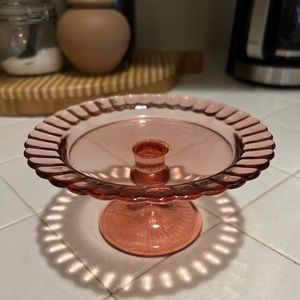 Small Rose Pink dessert/cake stand